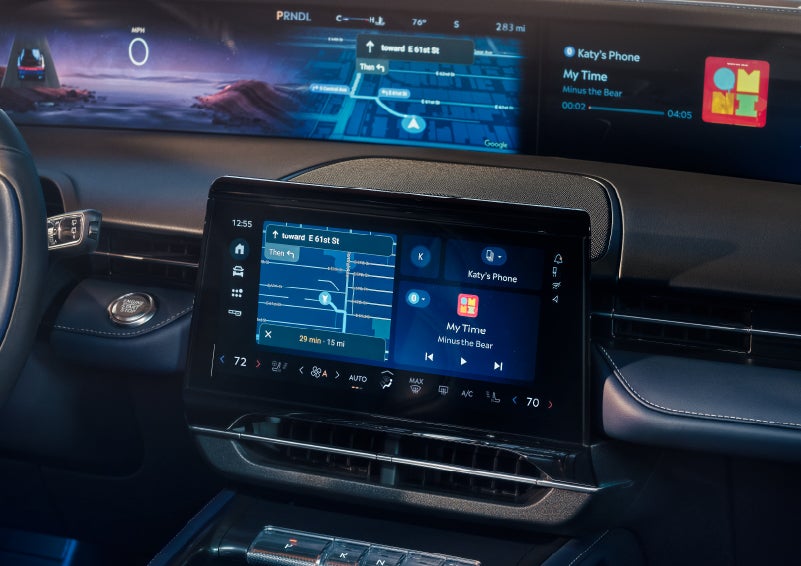 Driving directions are shown on the center touchscreen. | Cavalier Lincoln in Chesapeake VA